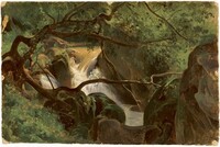 Forest Interior with a Waterfall, Papigno, André Giroux, 1825/1830