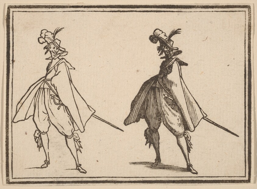 Gentleman in a Large Mantle, Front View