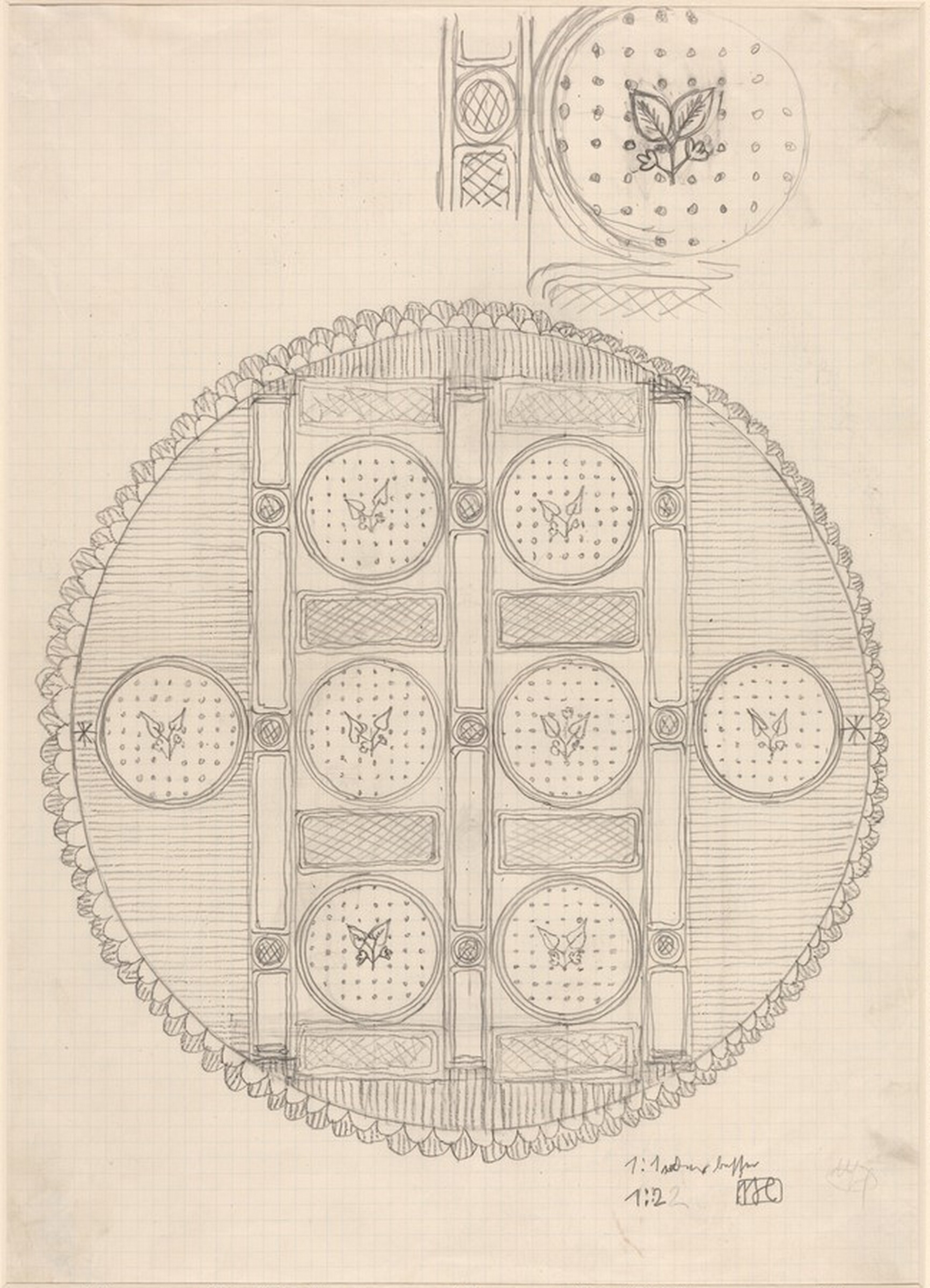 Circular Ornamental Design, Josef Hoffmann