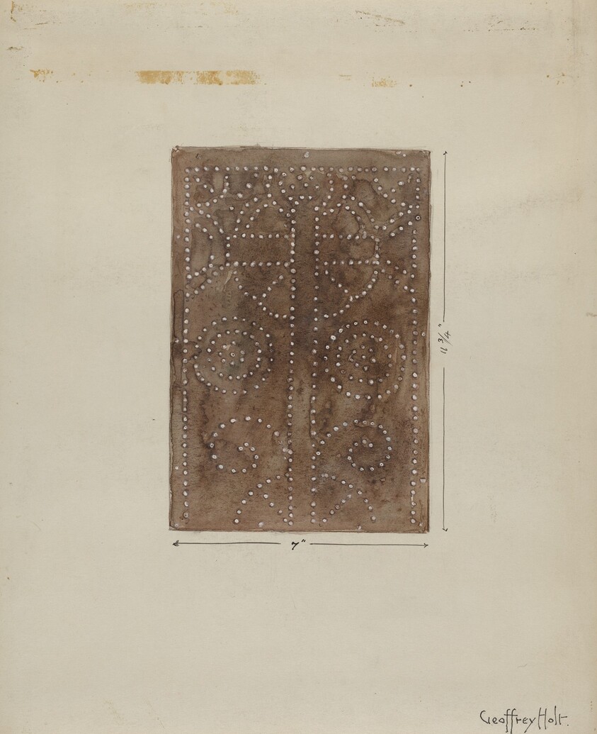 Pierced Metal Screen Inside Confessional