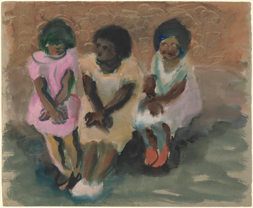 Three Girls Seated