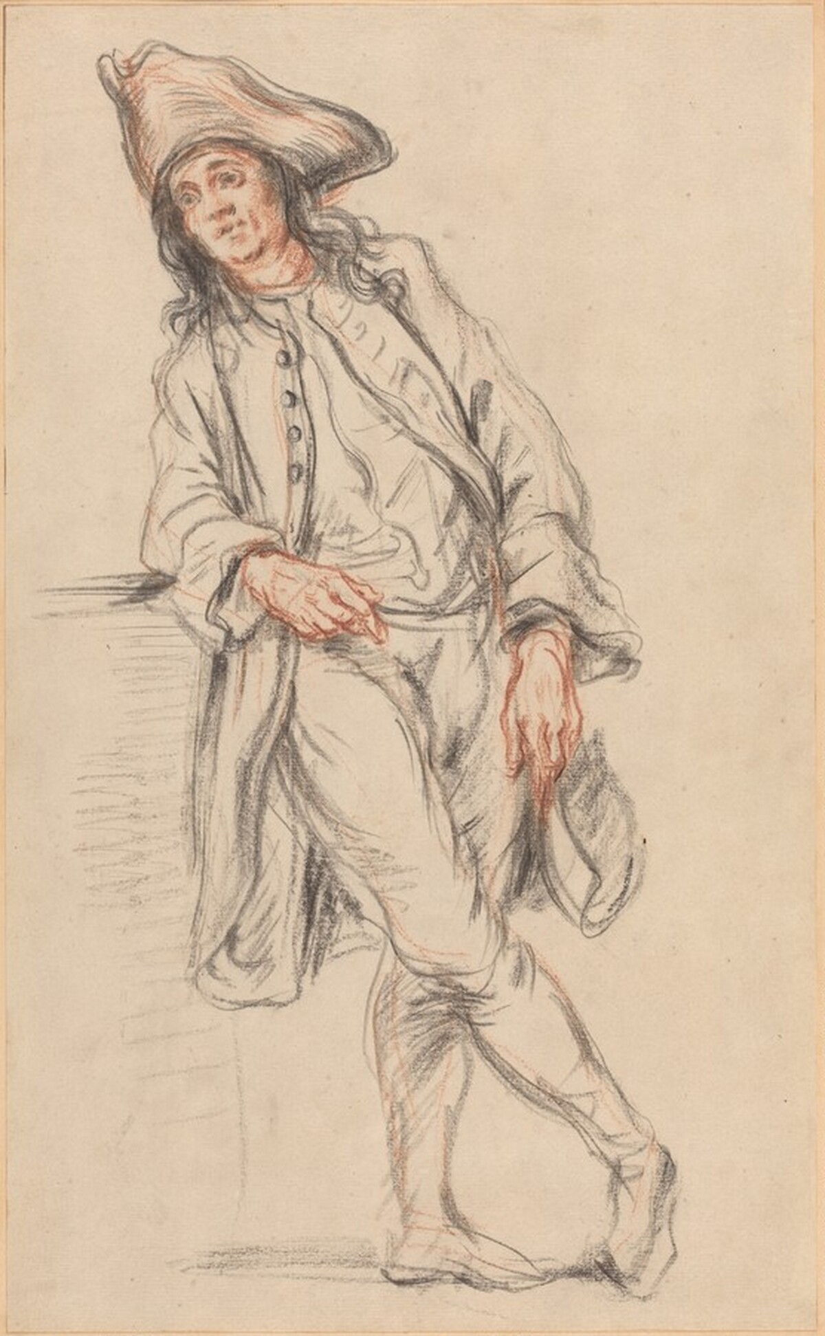 Standing Man Leaning on a Plinth