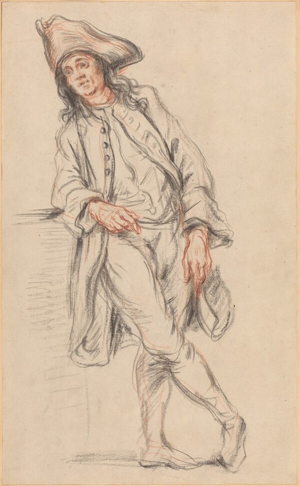 Standing Man Leaning on a Plinth