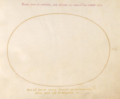 Plate 3: Empty Oval, Joris Hoefnagel, c.1575/1590s