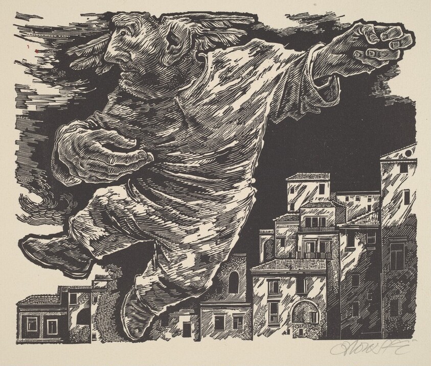 Unfriendly Man over the City