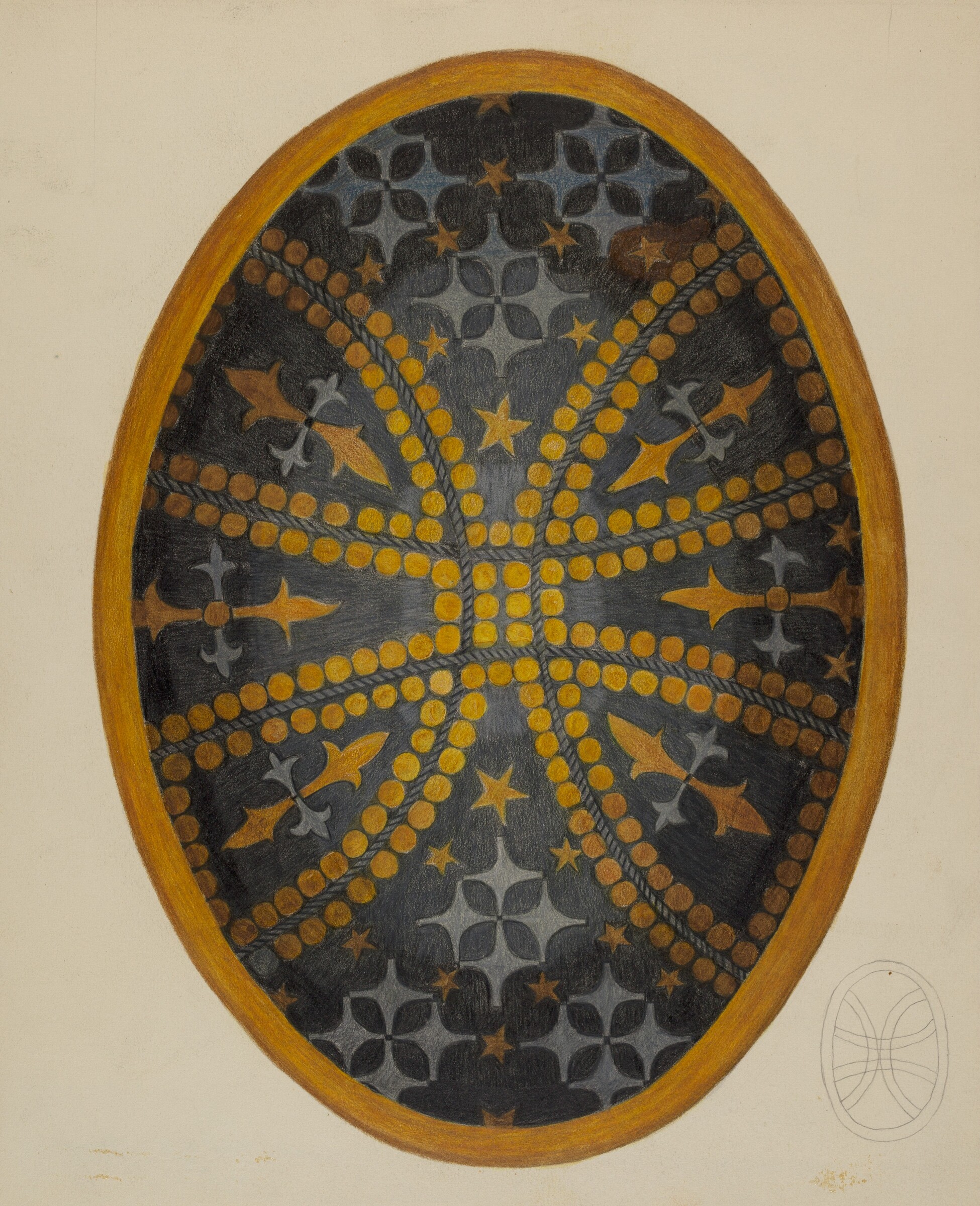 Oval Pin, Tulita Westfall, c. 1937