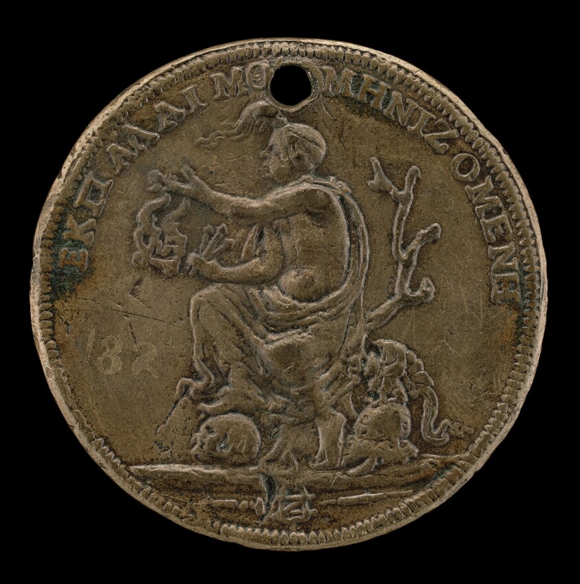 Fortune Seated on a Rock [reverse]