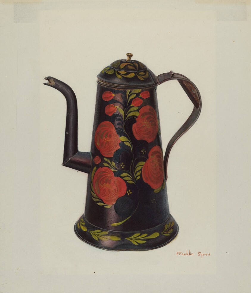 Toleware Teapot