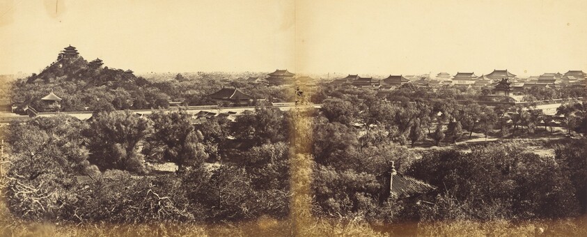 View of the Imperial Winter Palace, Pekin, Showing the Artificial Hill, October 29, 1860
