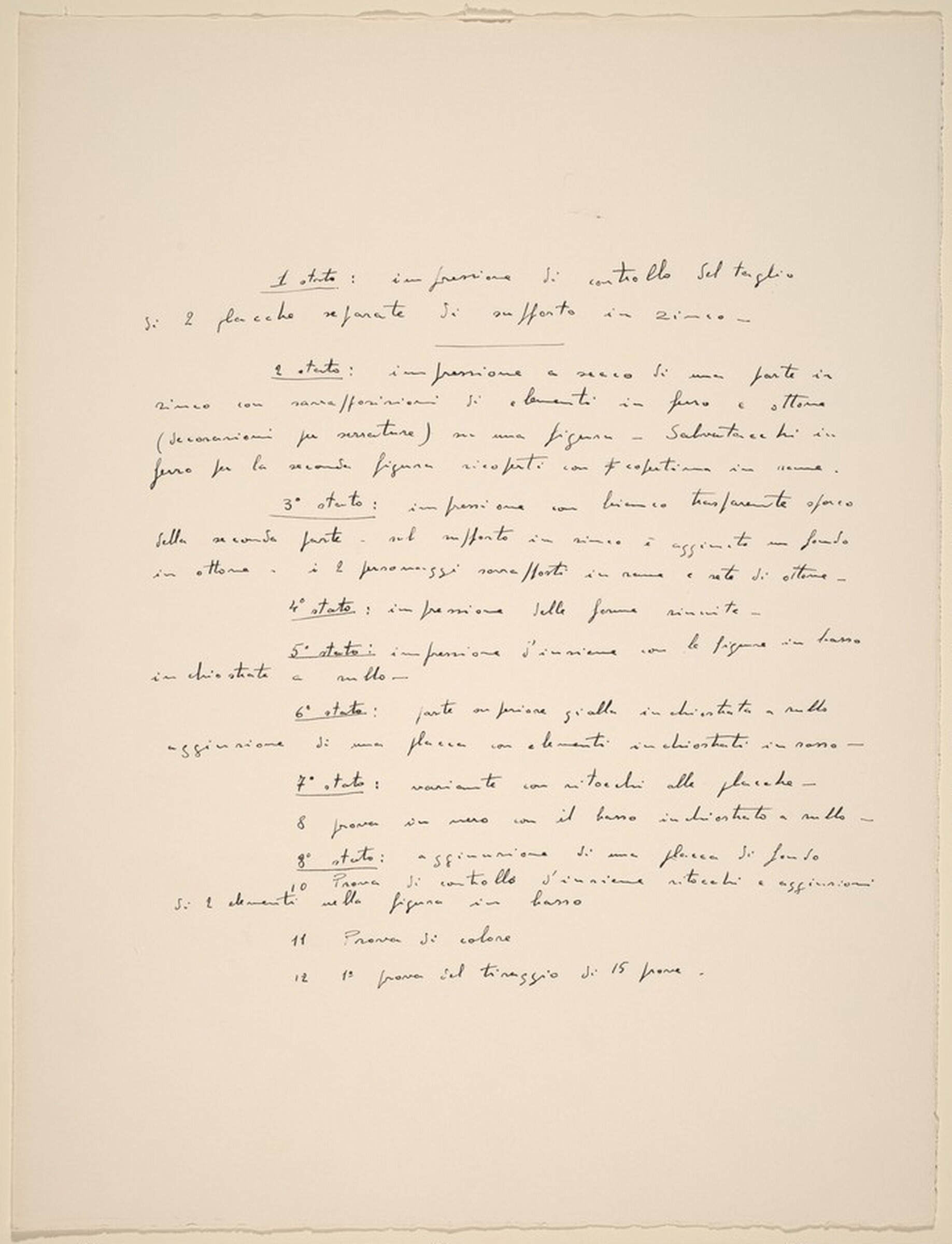 Omaggio a Braccelli (Justification Page), Paolo Boni, 1968
