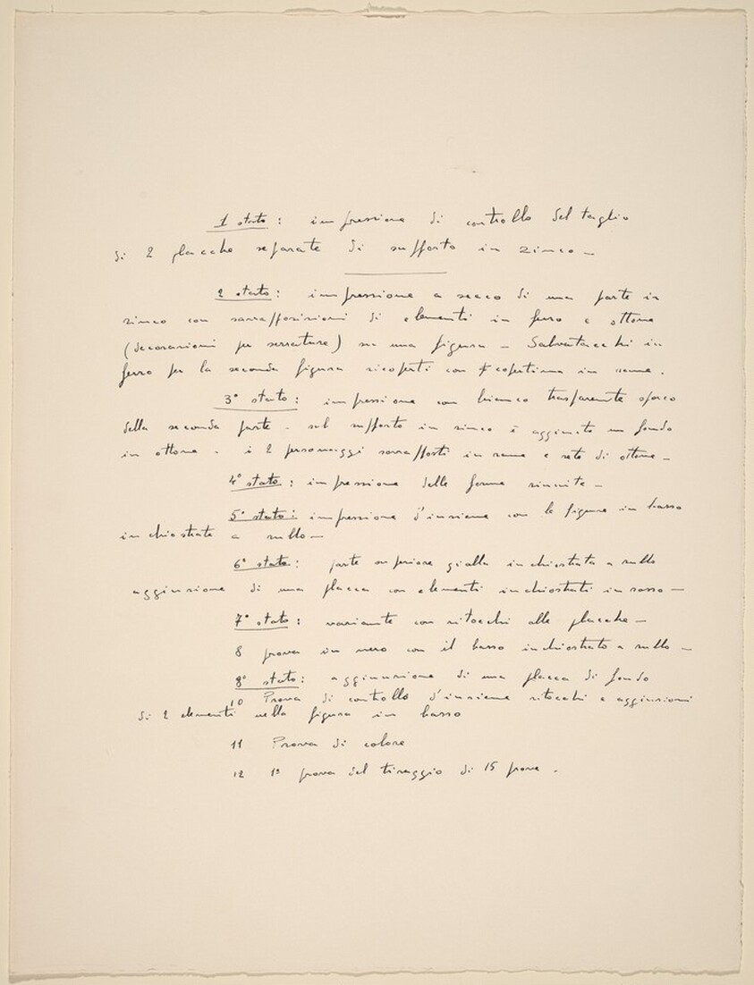 Omaggio a Braccelli (Justification Page)