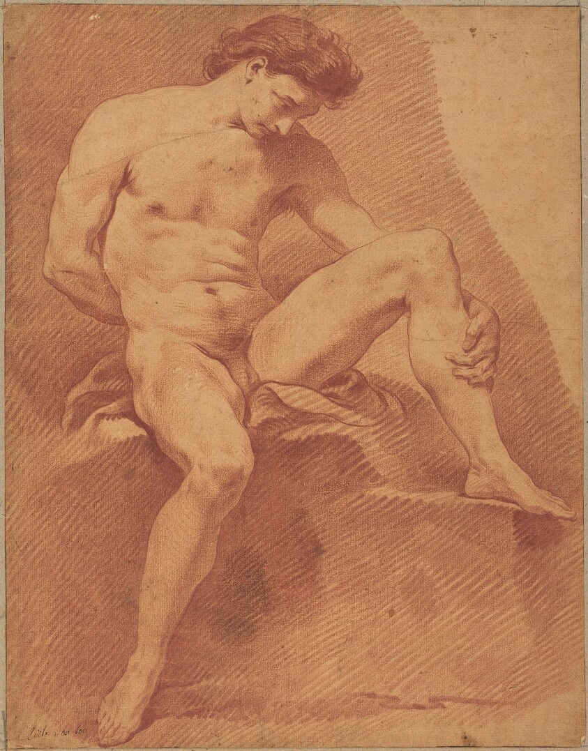 A Seated Male Nude