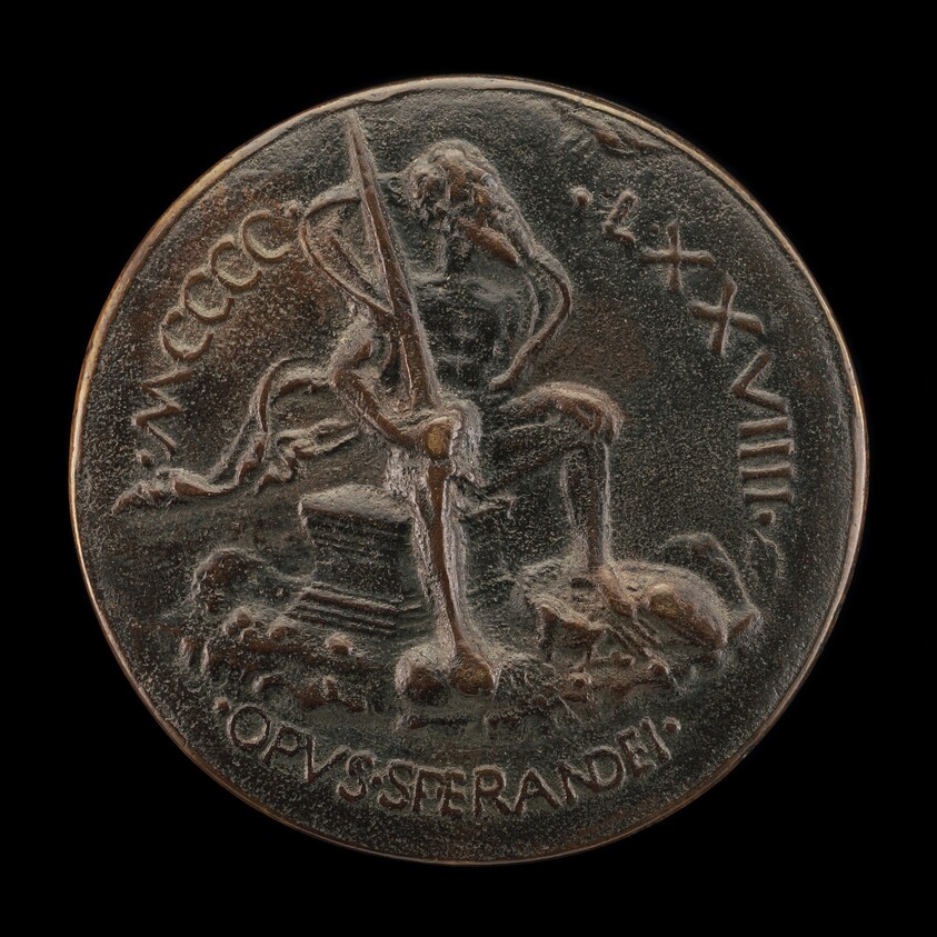 Seated Man Holding a Sword [reverse]