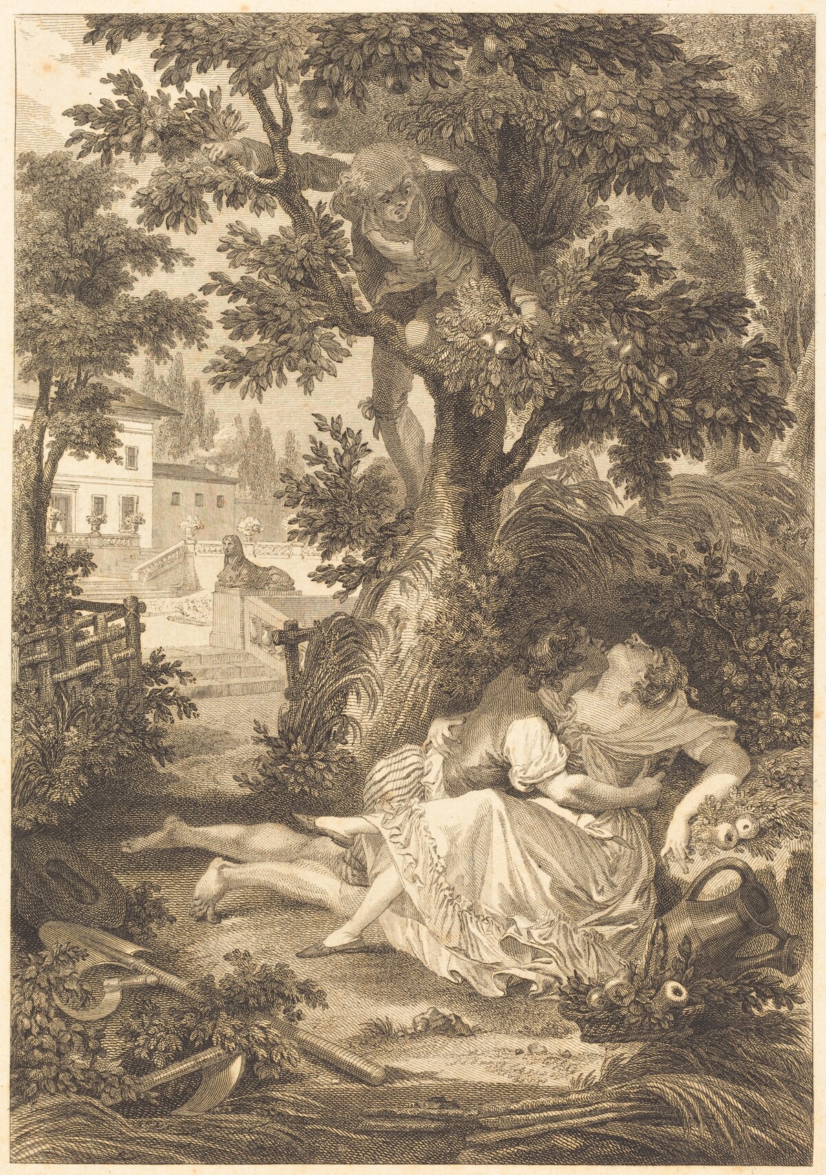 La gageure des trois commeres: Le poirier