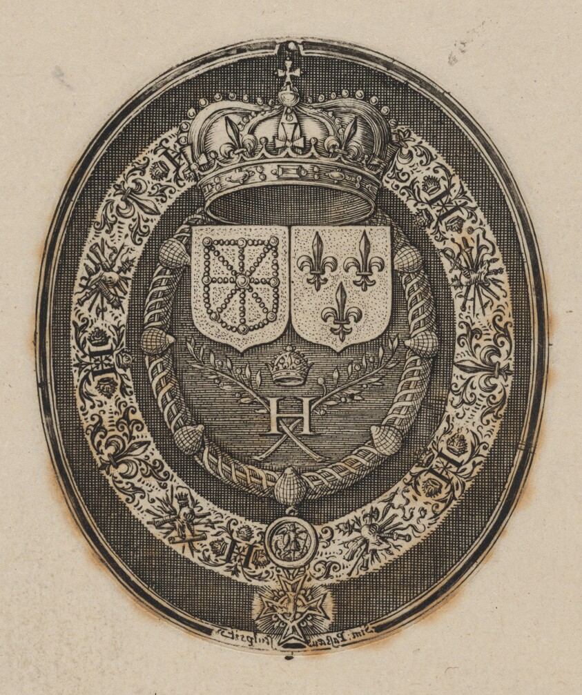 Shields of Henri IV and Maria de Medici [bottom half]