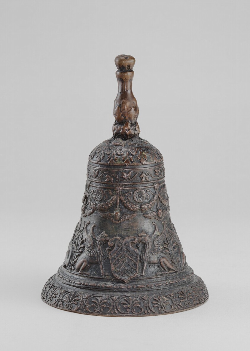 Hand Bell with Armorial Shields and Griffins