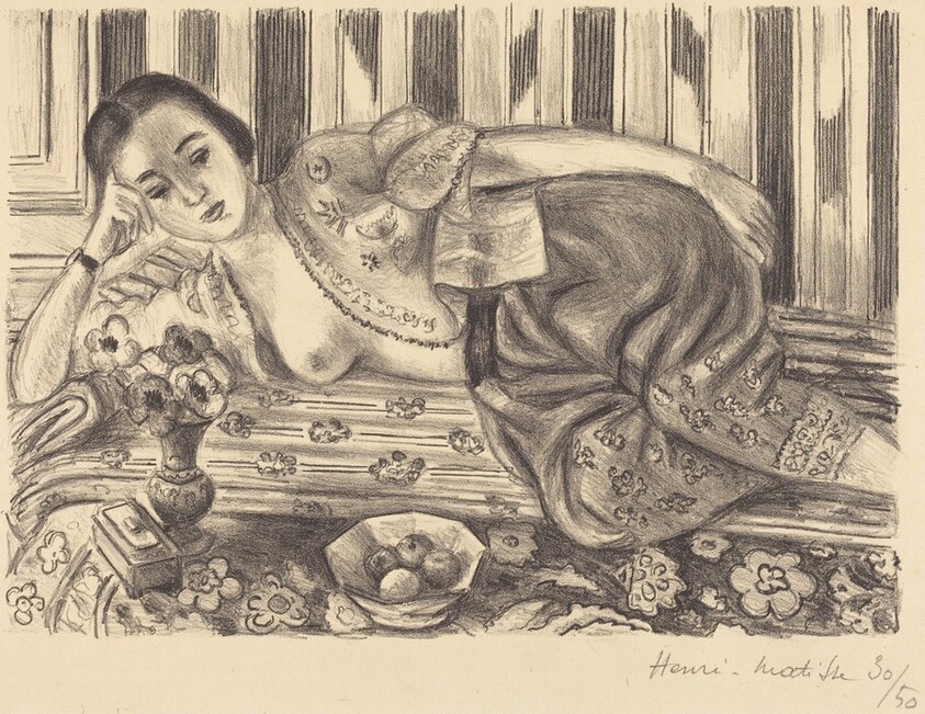 Odalisque in Red Satin Pantaloons (Odalisque à la culotte de satin rouge)