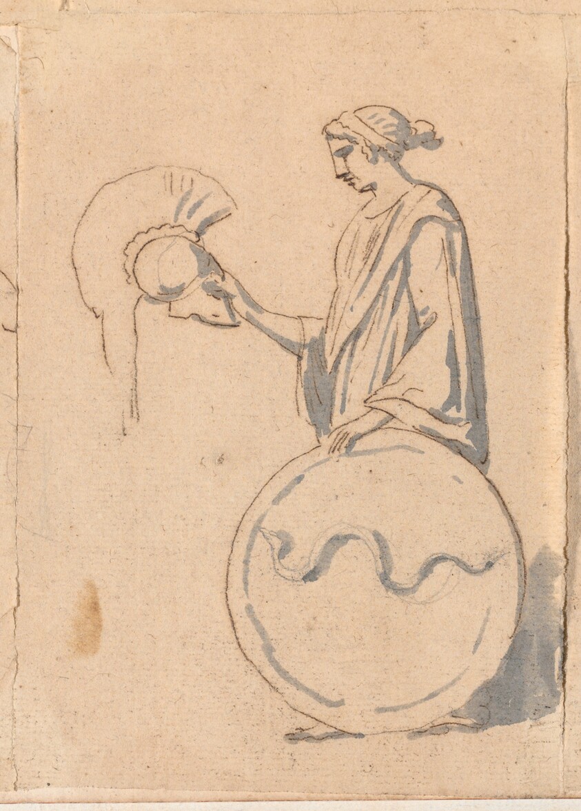 Woman with a Helmet and Shield
