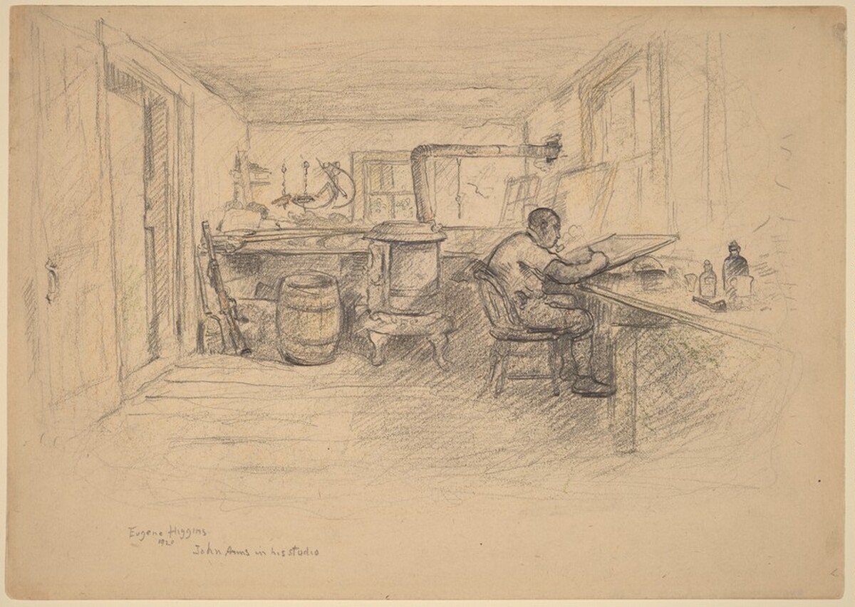 John Taylor Arms in His Studio