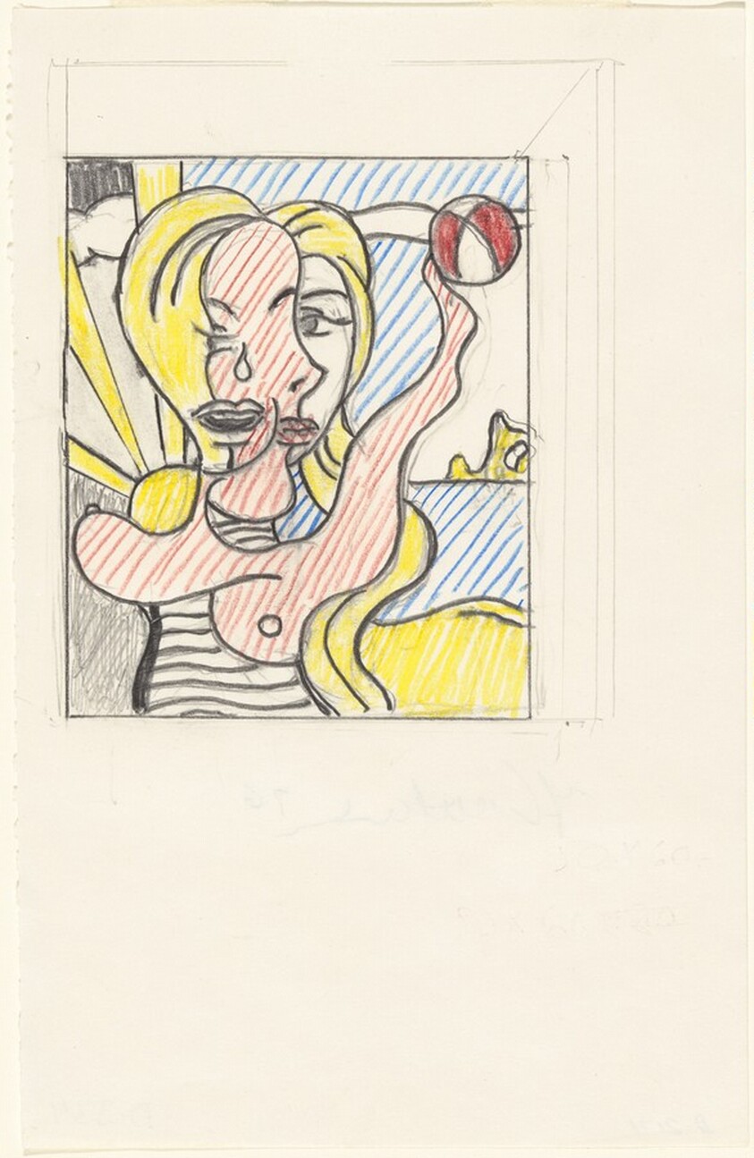 Study for "Girl with Beach Ball III"