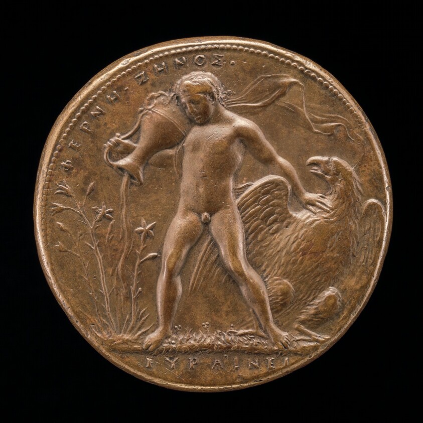 Aquarius Watering the Farnese Lilies [reverse]