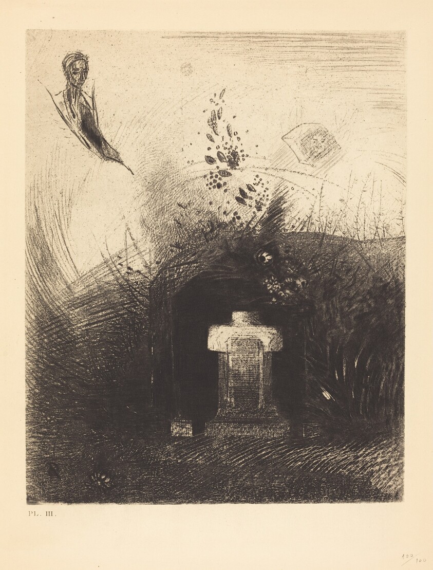 Si par une nuit lourde et sombre, un bon chretien, par charite, derriere quelque vieux decombre, enterre votre corps voute (If on a close dark night a good Christian, out of charity, behind some old ruin, buries your arched body)
