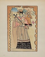 St. John Nepomucene-Painted on Buffalo Hide Prior to 1800, E. Boyd, 1935/1942