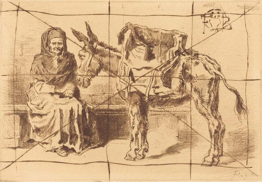 Cacoletière Assise (Seated Woman and Ass)