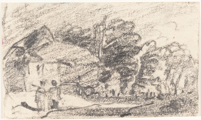 Two Figures on a Country Road