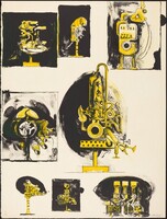 Sheet of Studies (comparisons: organic and machine forms), Graham Sutherland, 1968