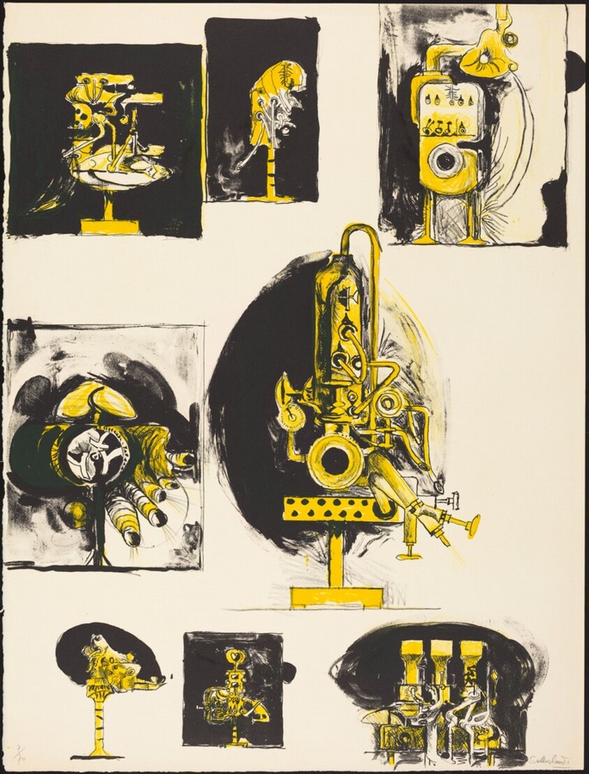 Sheet of Studies (comparisons: organic and machine forms)