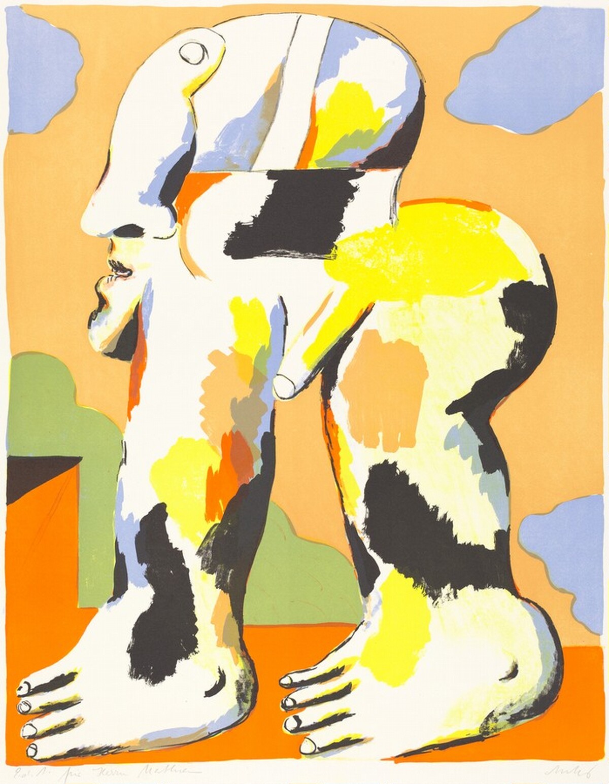 Untitled (Striding Man) épreuve d'artiste for Herr Mathieu