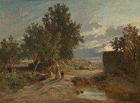 Landscape with Figures, Constant Troyon, mid 19th century
