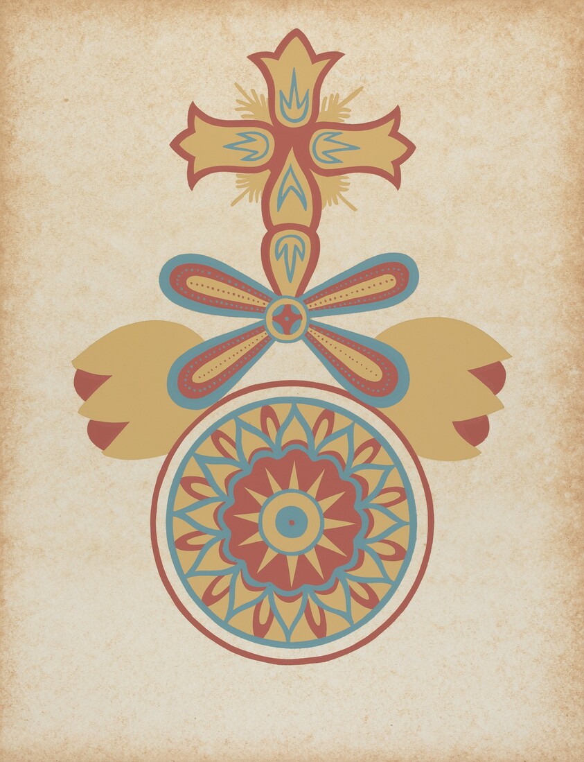 Santa Barbara Mission Doorway Design from the portfolio "Decorative Art of Spanish California"