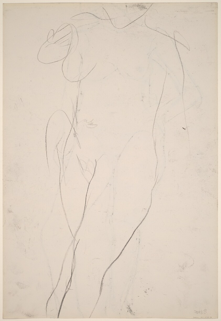 Untitled [striding female nude] [verso]