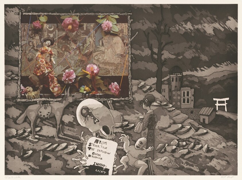 Atom Struck Tile the Explosion Center Hiroshima Shade/Light