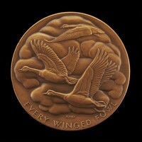 God Made Every Winged Fowl [reverse], Katherine Lane Weems (designer), Medallic Art Company, 1959