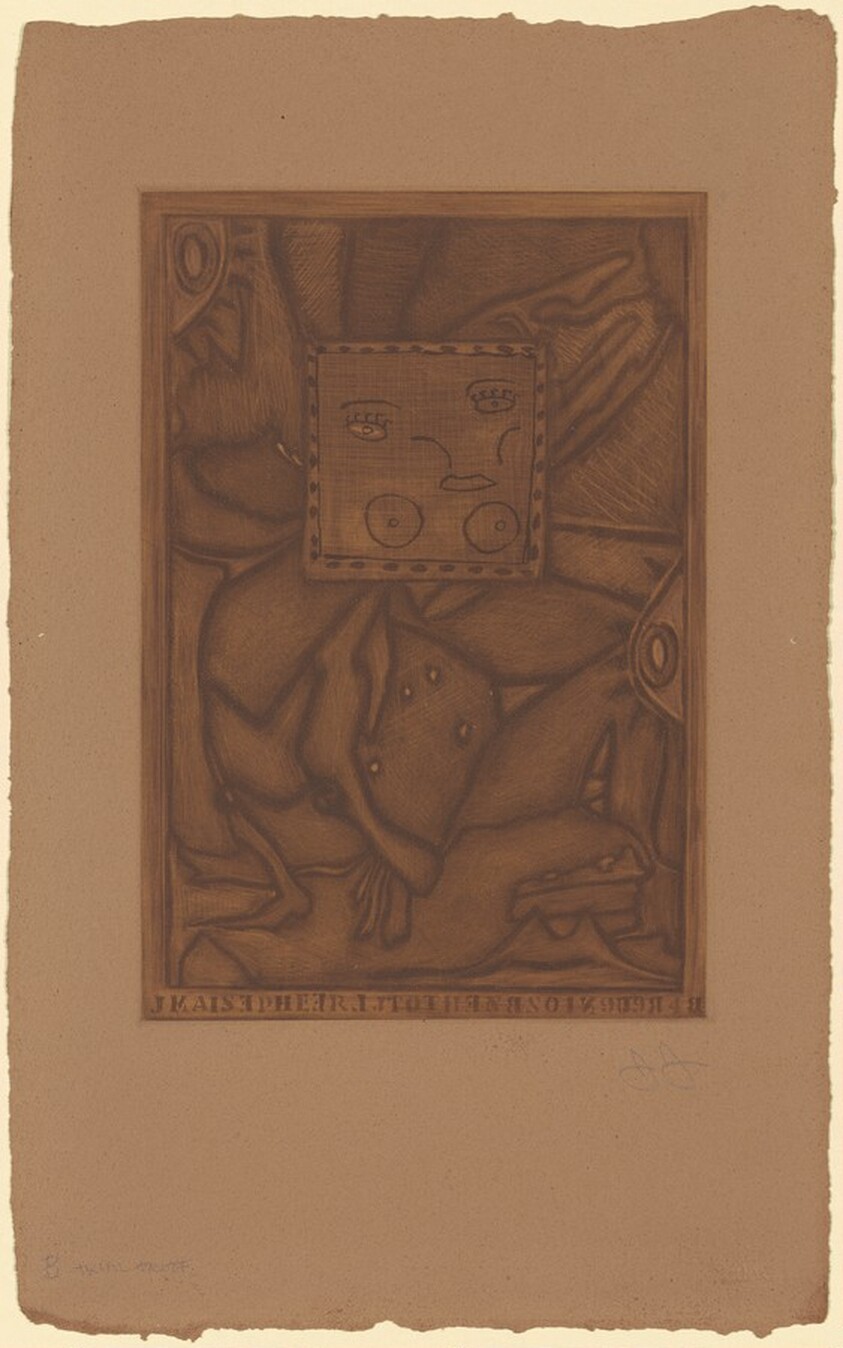 Untitled (Orange Mezzotint) [trial proof B]