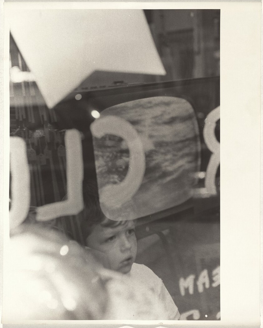 Reflection, child and television set--Casper, Wyoming