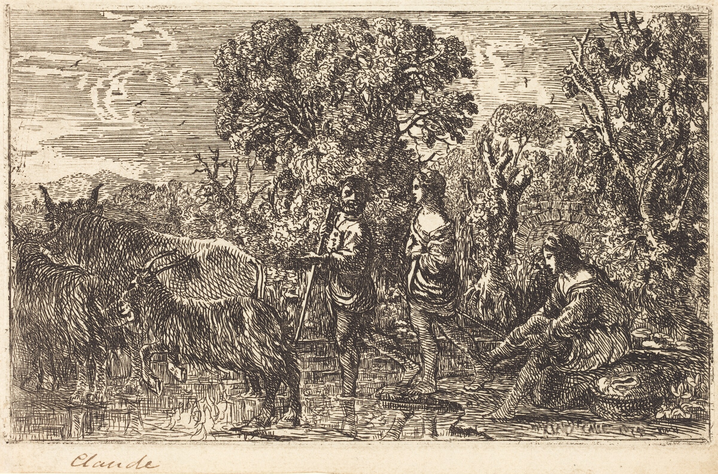 The Ford (Le passage du gué), Claude Lorrain, 1634