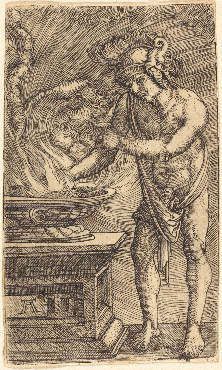 Mucius Scaevola Burning His Hand