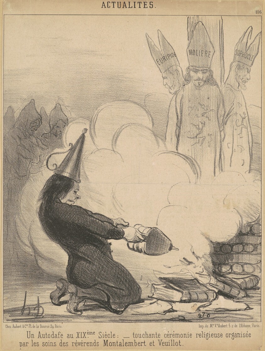 Un autodafé au XIXe  siècle