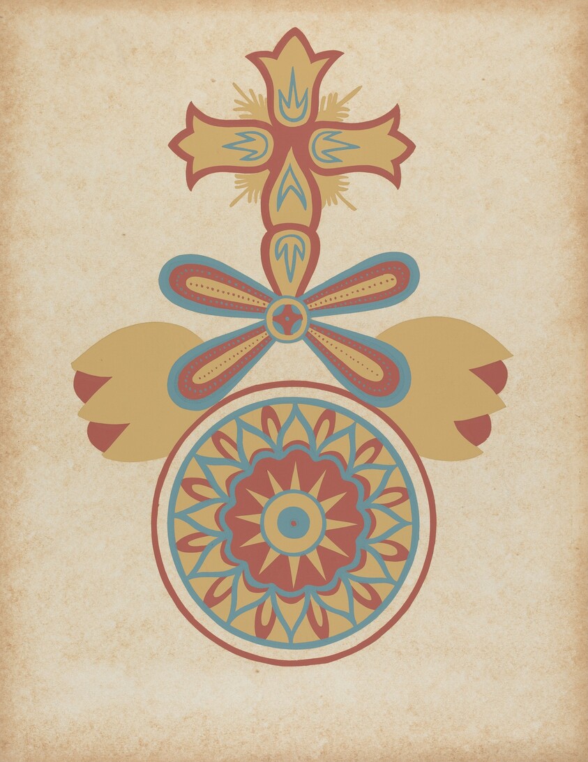 Santa Barbara Mission Doorway Design from the portfolio "Decorative Art of Spanish California"