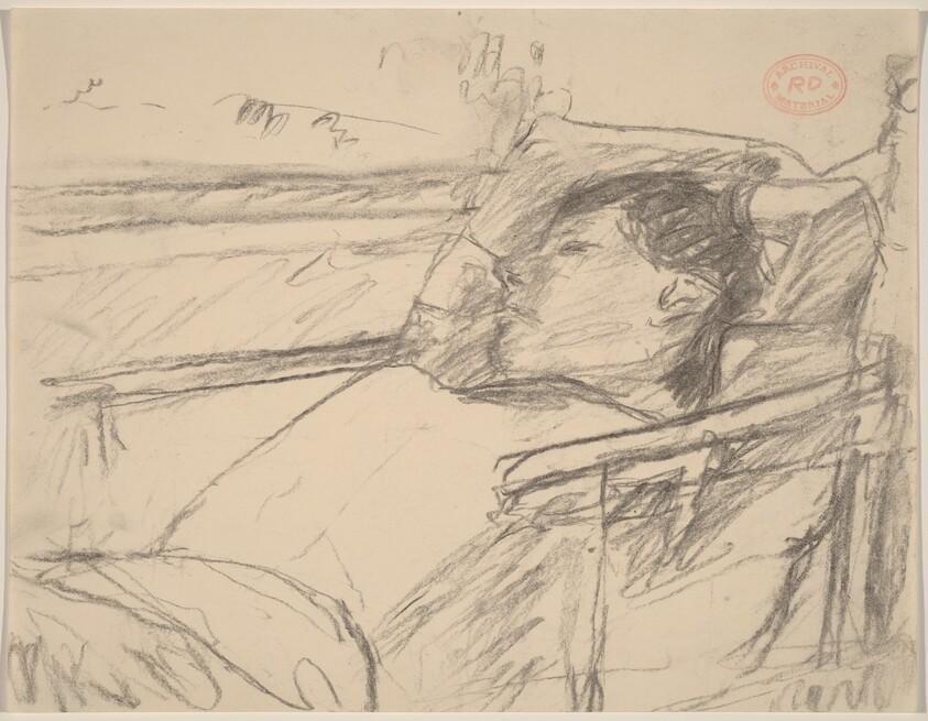 Untitled [woman lying back with arms behind head]