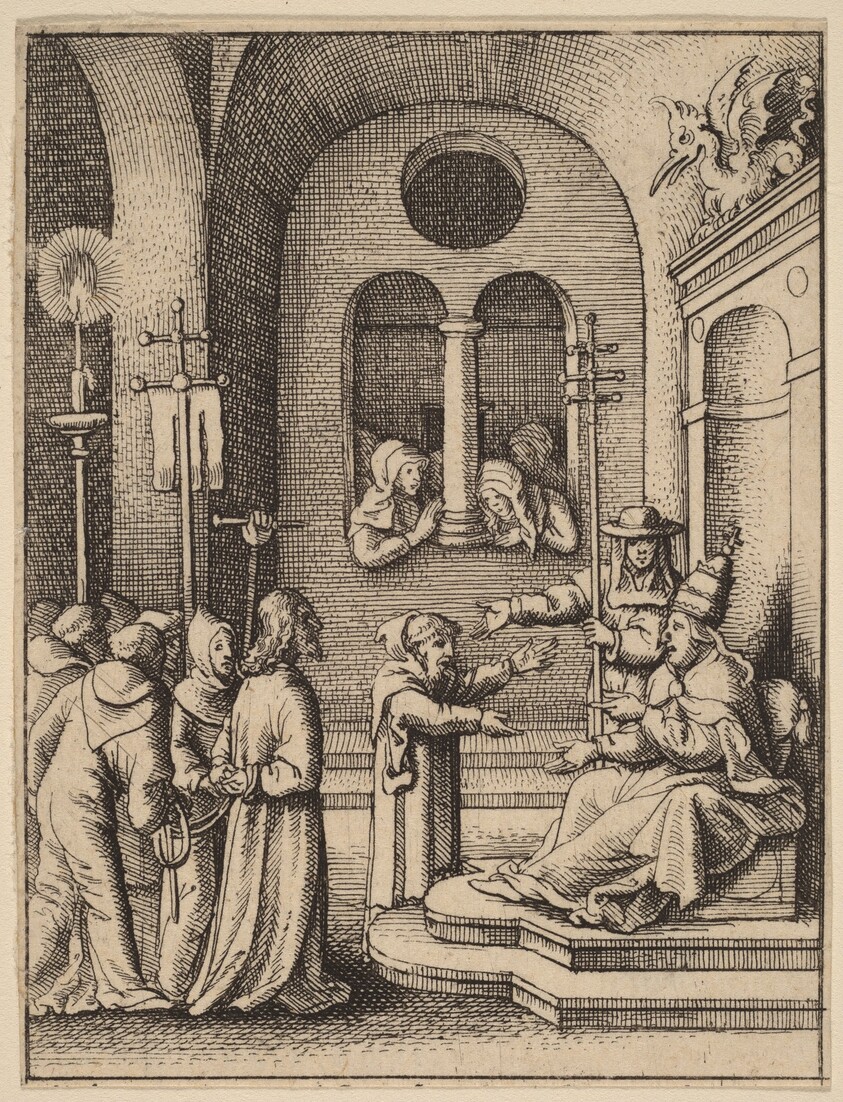 Jesus again before Caiaphas