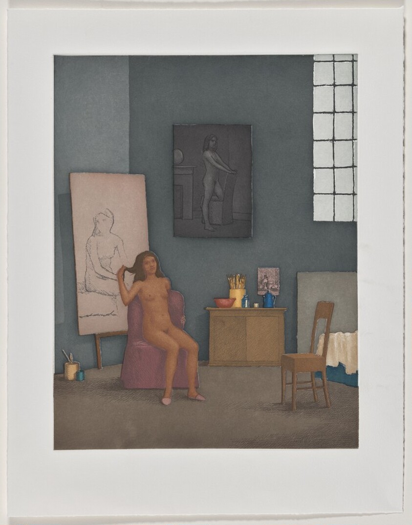 Untitled [Seated Nude Woman in Studio Setting] [working proof 2]
