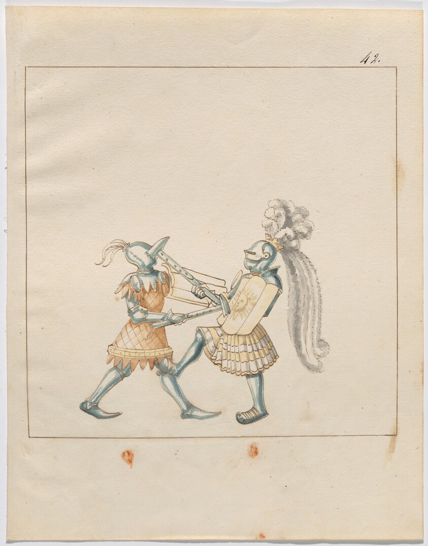 Foot Combat with War Hammers and Tartsche Shields