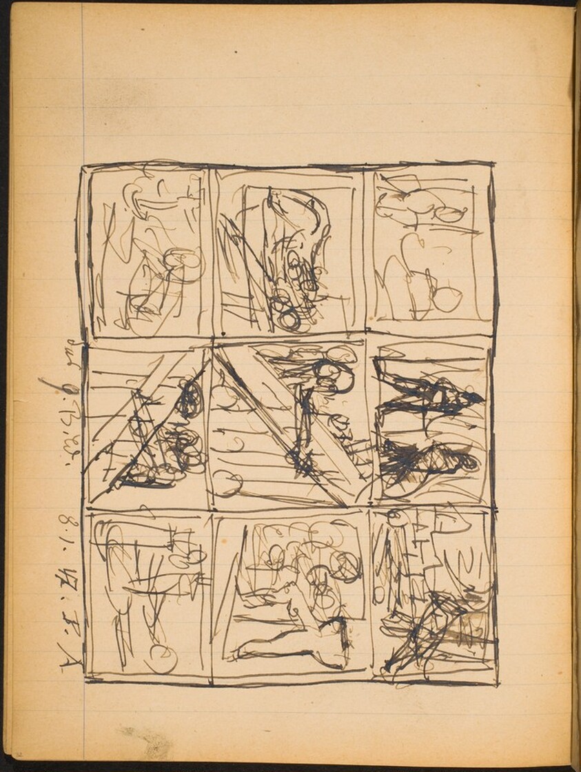 Skizze mit 9 Einzelszenen (Nine Vignettes in a Grid) [p. 32]