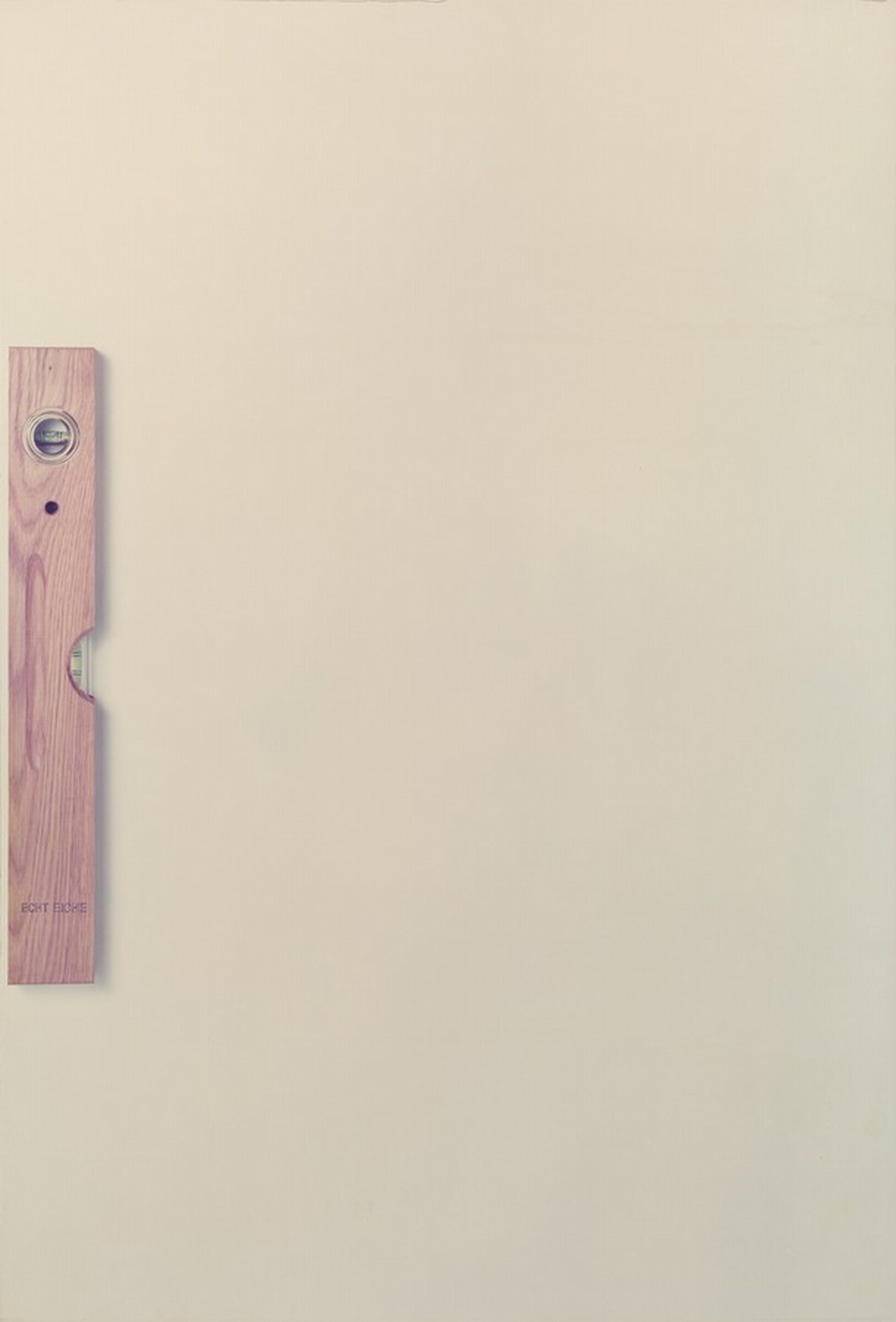 Livella verticale (Vertical Level), Giovanni Anselmo, 1966, printed 1973