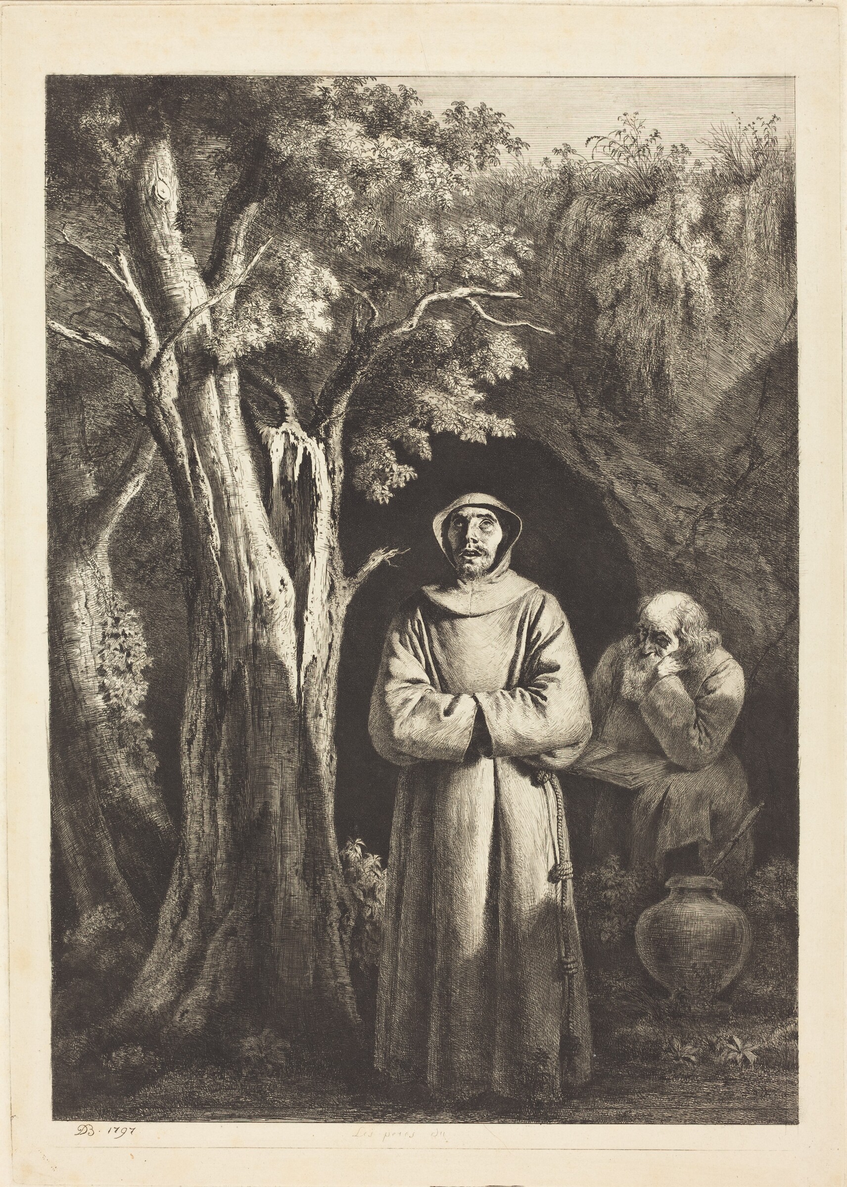 Desert Monks, Jean-Jacques de Boissieu after Francisco de Zurbarán, 1797